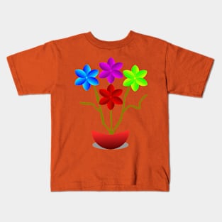 Minimalist multicolored flowers Kids T-Shirt